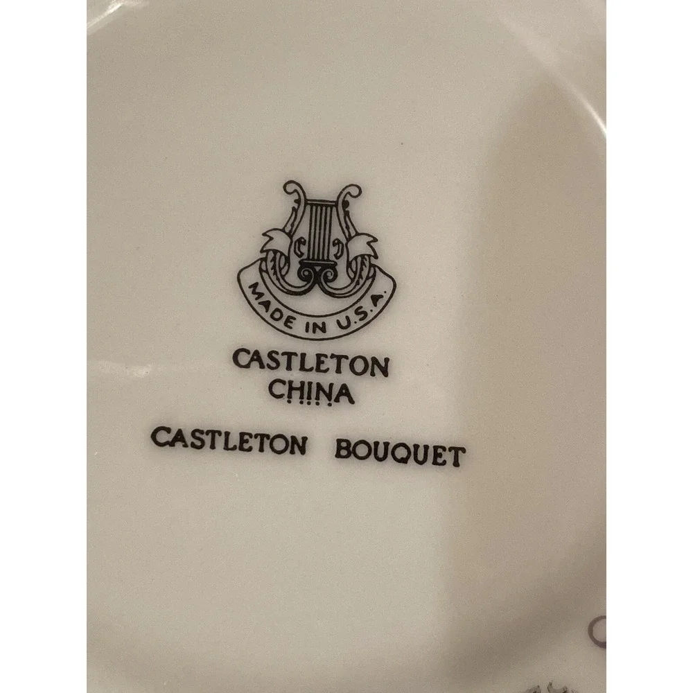 Vintage Castleton Bouquet Dinner & Salad Plates Set